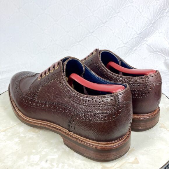 Cole Haan Shoes Mens Size 7.5 Brown Cooper Square Wingtip Oxford Dress Shoes - Picture 7 of 13